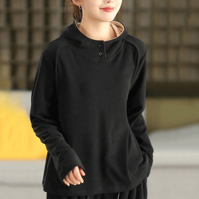 Structured Heavyweight Cotton Grounding Meditation Hoodie