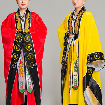 Embroidered Wide-Sleeve Qigong Ceremonial Taoist Robe