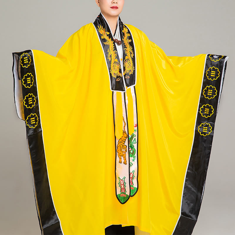 Embroidered Wide-Sleeve Qigong Ceremonial Taoist Robe