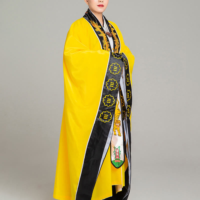 Embroidered Wide-Sleeve Qigong Ceremonial Taoist Robe