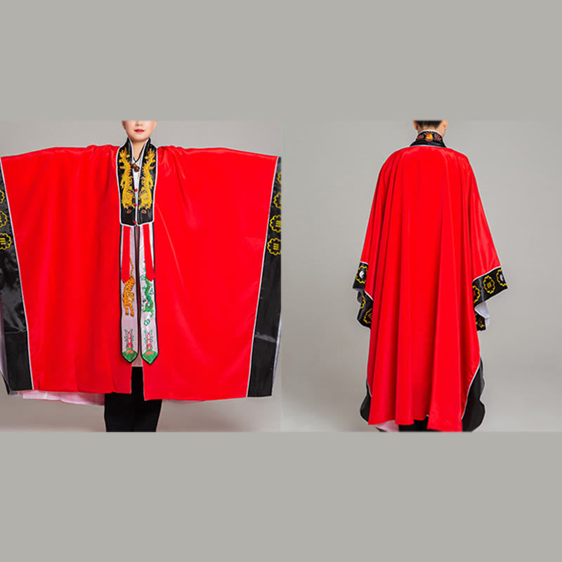Embroidered Wide-Sleeve Qigong Ceremonial Taoist Robe