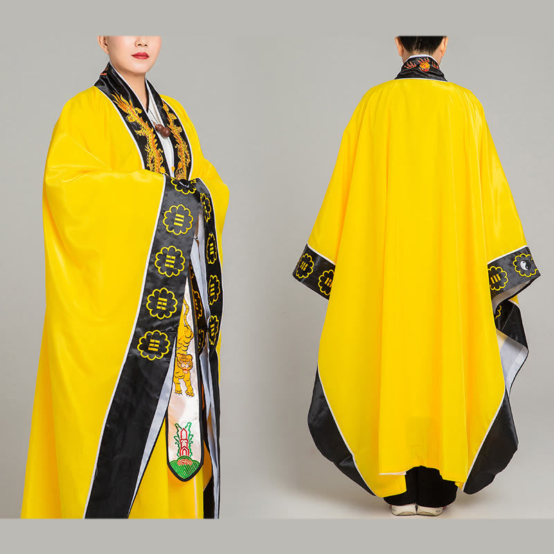 Embroidered Wide-Sleeve Qigong Ceremonial Taoist Robe
