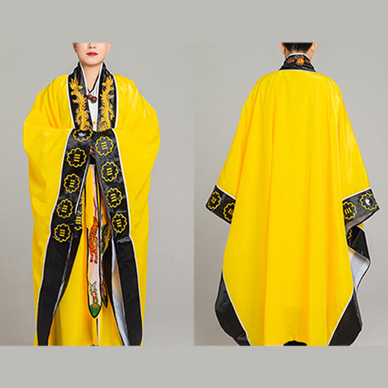 Embroidered Wide-Sleeve Qigong Ceremonial Taoist Robe