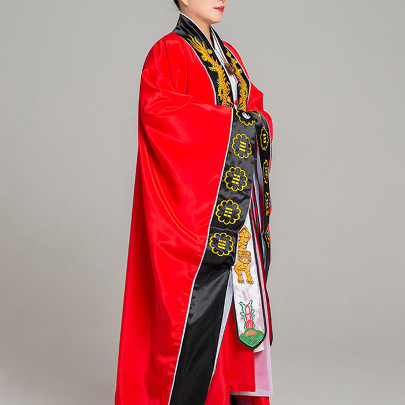 Embroidered Wide-Sleeve Qigong Ceremonial Taoist Robe