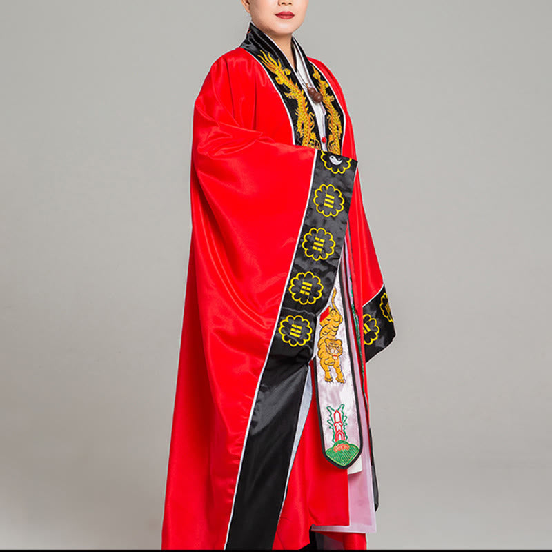 Embroidered Wide-Sleeve Qigong Ceremonial Taoist Robe