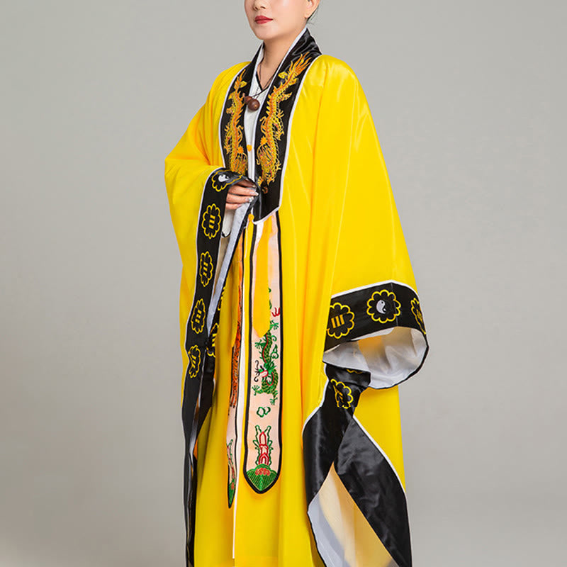 Embroidered Wide-Sleeve Qigong Ceremonial Taoist Robe