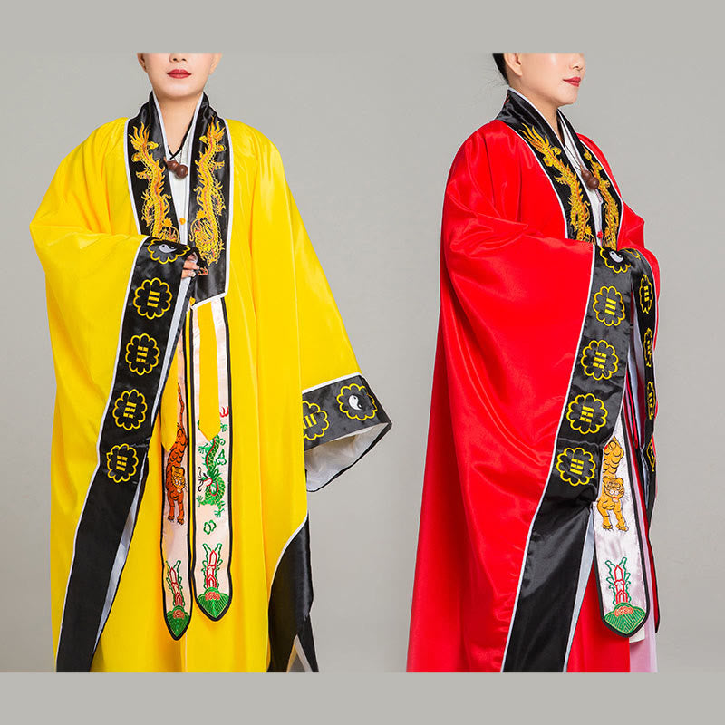 Embroidered Wide-Sleeve Qigong Ceremonial Taoist Robe