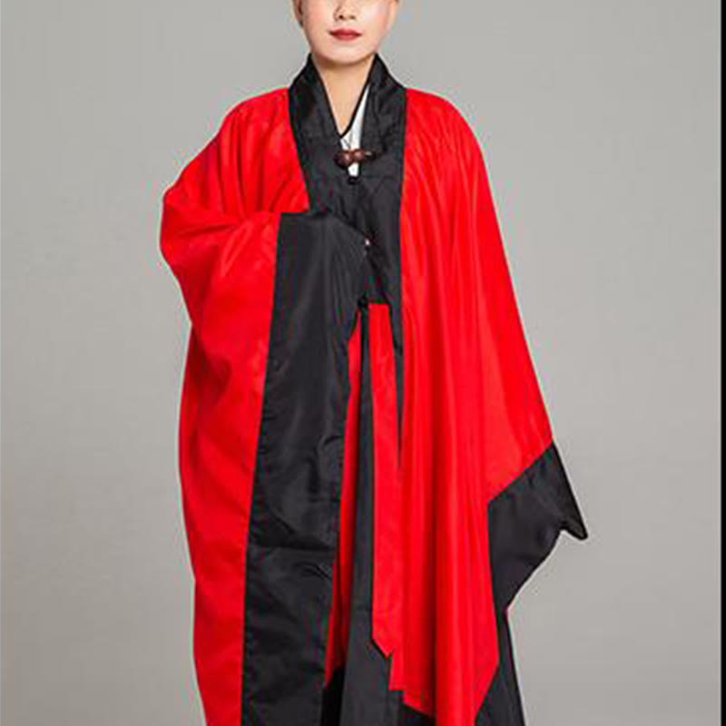 Wudang Solid Color Long Wide Sleeve Unisex Taoist Robe Kimono For Qigong Tai Chi Ceremony
