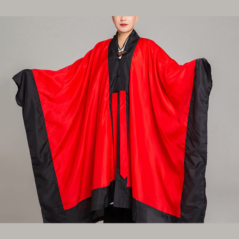 Wudang Solid Color Long Wide Sleeve Unisex Taoist Robe Kimono For Qigong Tai Chi Ceremony