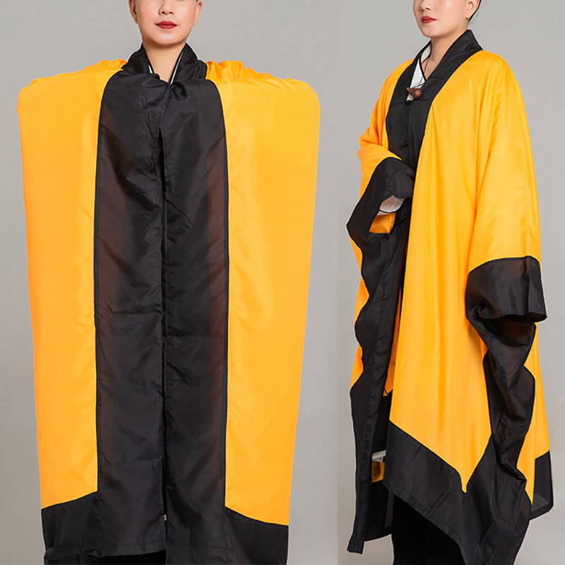 Wudang Solid Color Long Wide Sleeve Unisex Taoist Robe Kimono For Qigong Tai Chi Ceremony