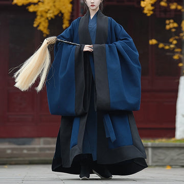 Linen Long-Sleeve Flowing Ceremonial Taoist Robe for Mindful Movement