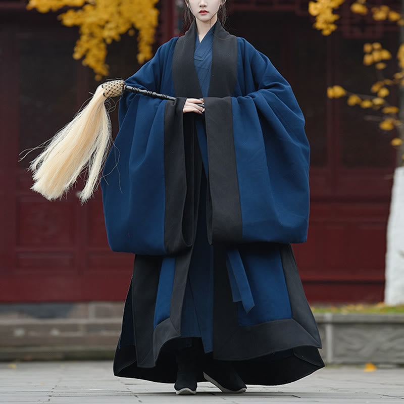 Linen Long-Sleeve Flowing Ceremonial Taoist Robe for Mindful Movement