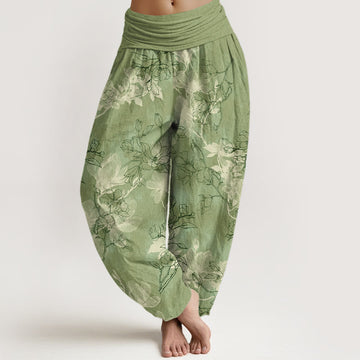 Pure Cotton Floral Print Mindful Harem Pants