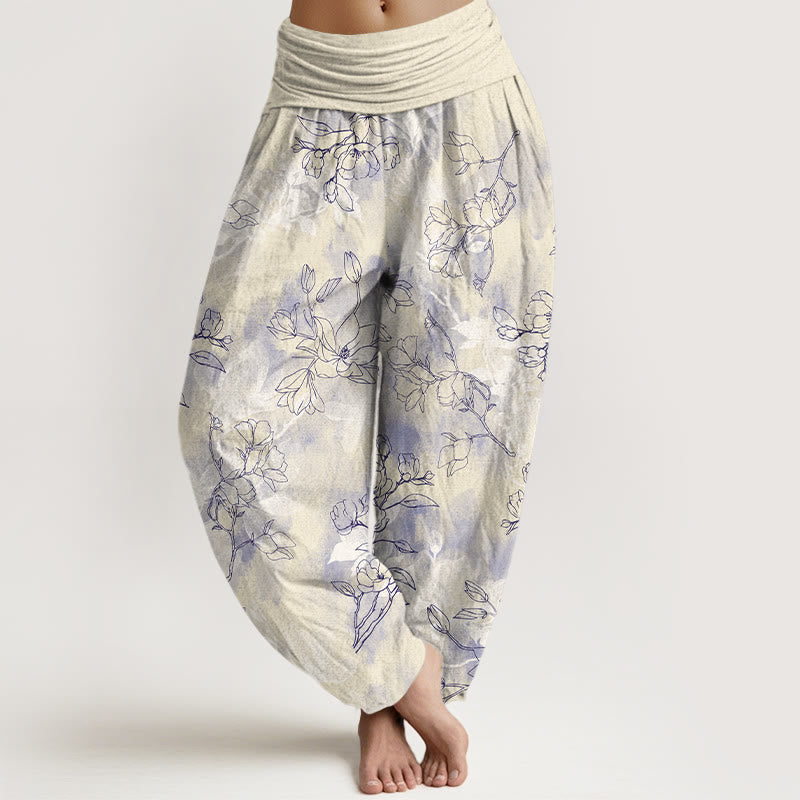 Pure Cotton Floral Print Mindful Harem Pants