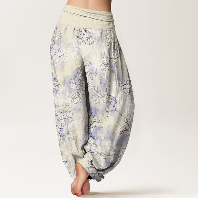 Pure Cotton Floral Print Mindful Harem Pants