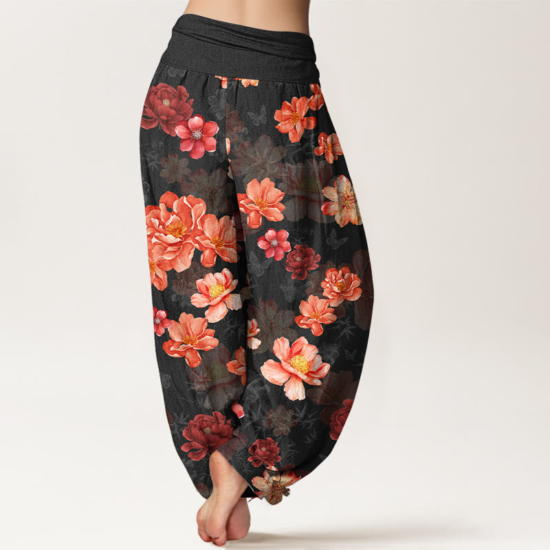 Pure Cotton Botanical Print Mindful Movement Harem Pants