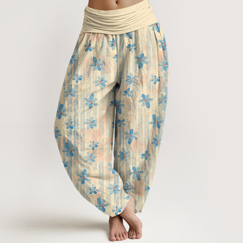 Tactile Cotton Pleated Waistband Mindful Harem Pants