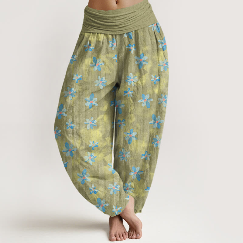 Tactile Cotton Pleated Waistband Mindful Harem Pants