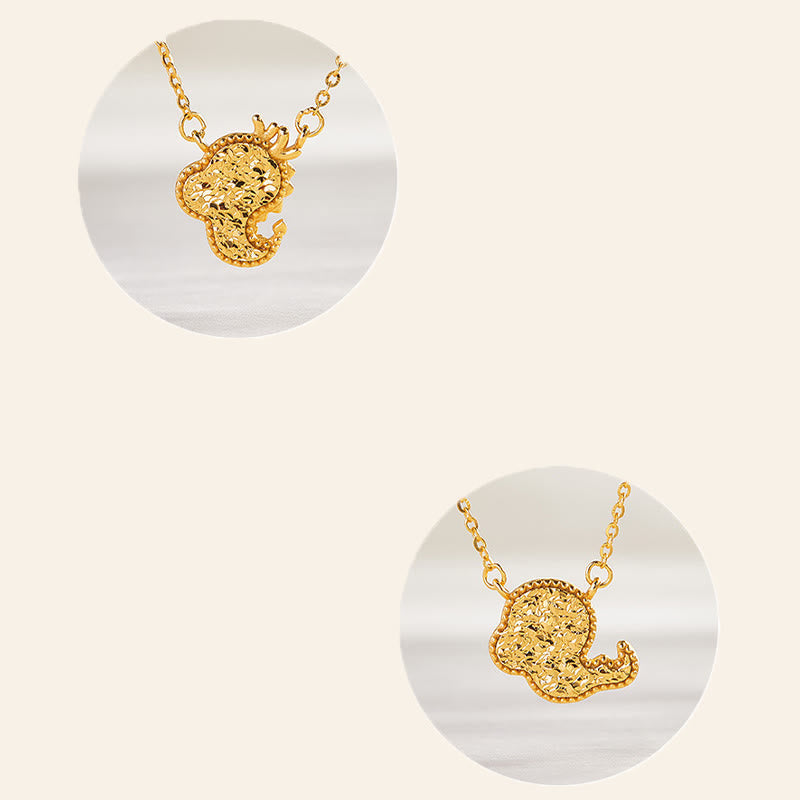 Year Of The Horse Chinese Zodiac 925 Sterling Silver Coin Design Blessing Chain Necklace Pendants