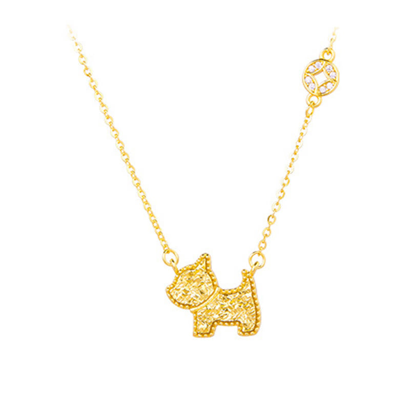 Year Of The Horse Chinese Zodiac 925 Sterling Silver Coin Design Blessing Chain Necklace Pendants