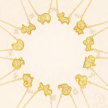 Year Of The Horse Chinese Zodiac 925 Sterling Silver Coin Design Blessing Chain Necklace Pendants