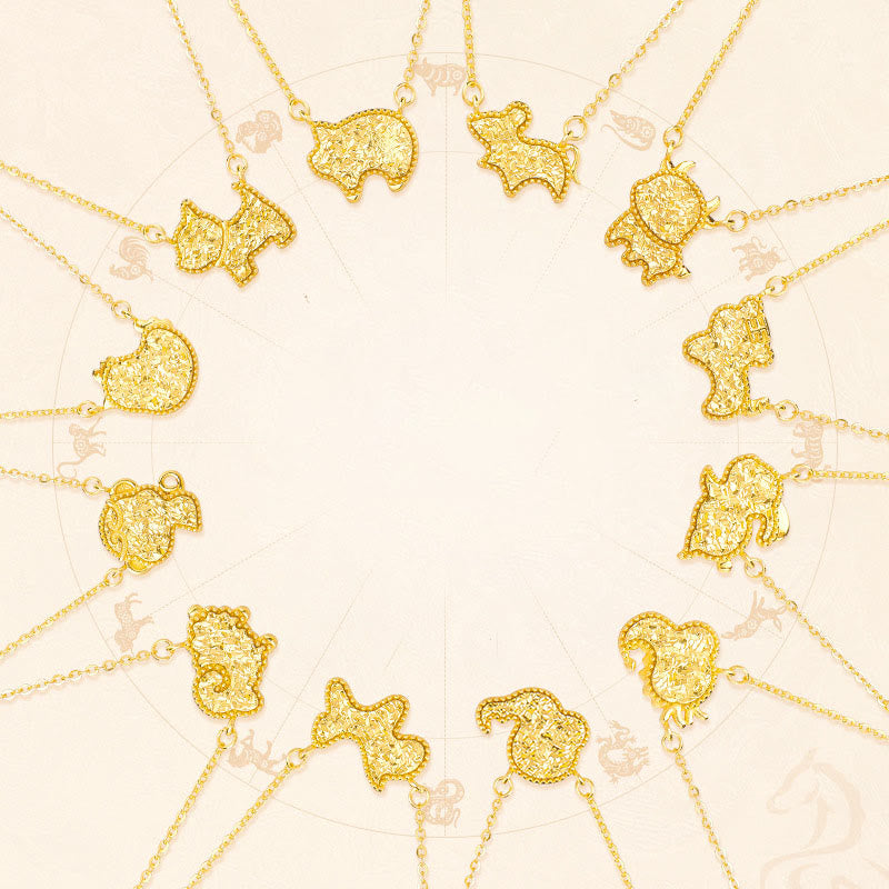 Year Of The Horse Chinese Zodiac 925 Sterling Silver Coin Design Blessing Chain Necklace Pendants