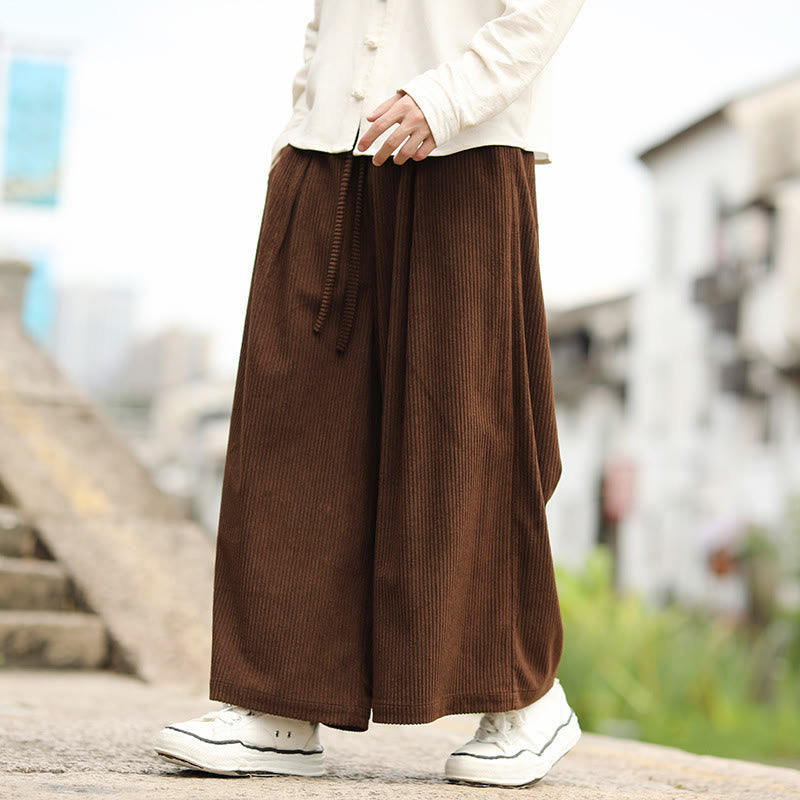 Men's Tactile Corduroy Wide-Leg Meditation Pants