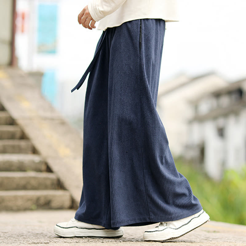 Men's Tactile Corduroy Wide-Leg Meditation Pants