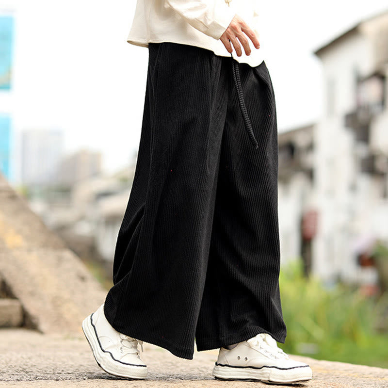 Men's Tactile Corduroy Wide-Leg Meditation Pants