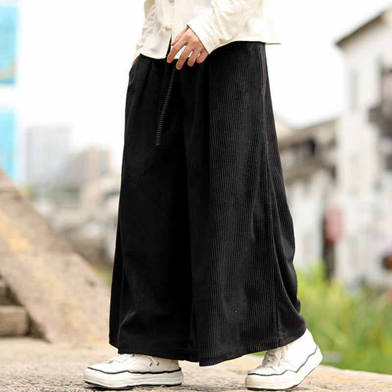 Men's Tactile Corduroy Wide-Leg Meditation Pants
