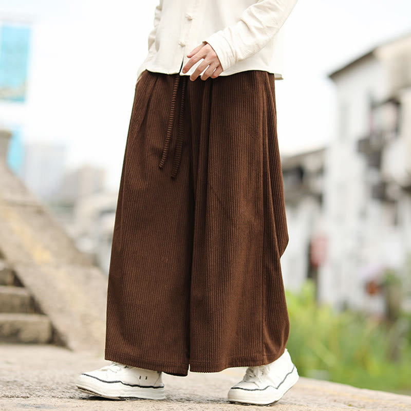 Men's Tactile Corduroy Wide-Leg Meditation Pants