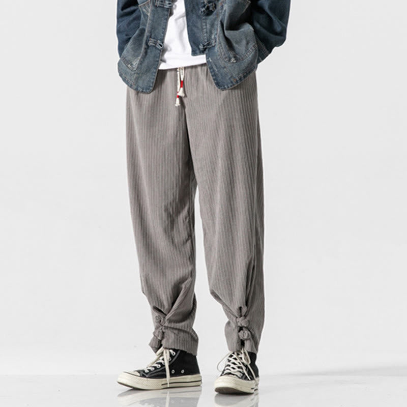 Men's Structured Cotton Straight-Leg Meditation Pants