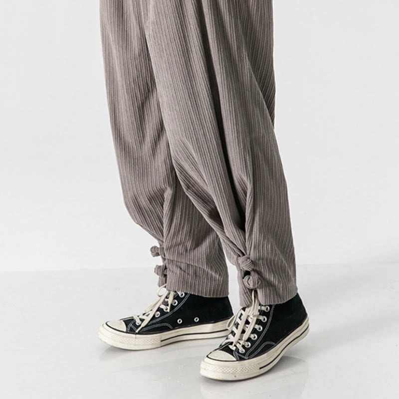Men's Structured Cotton Straight-Leg Meditation Pants