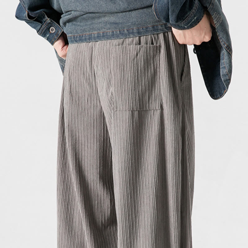 Men's Structured Cotton Straight-Leg Meditation Pants
