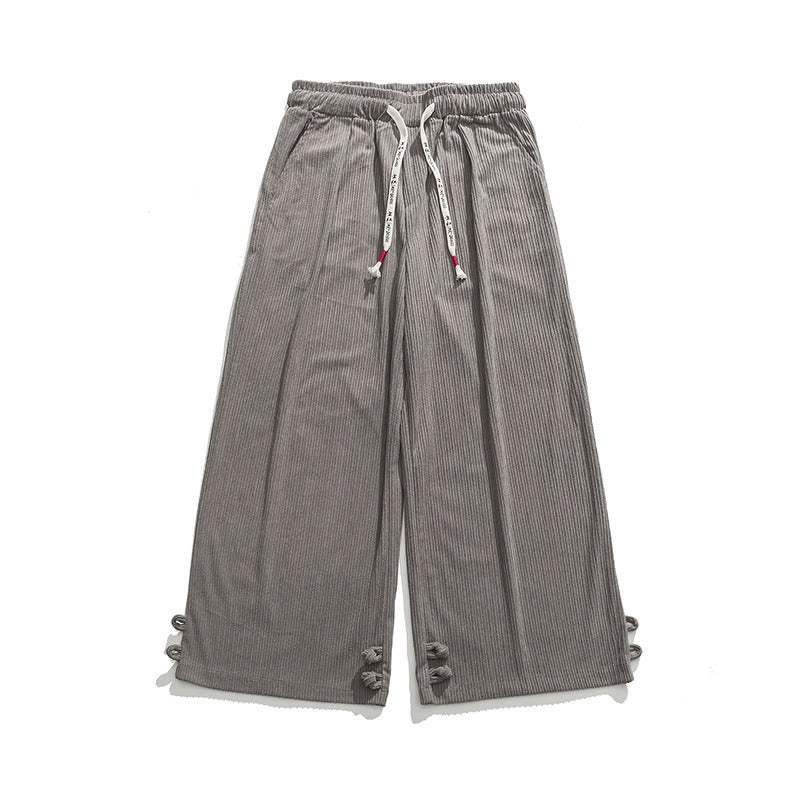 Men's Structured Cotton Straight-Leg Meditation Pants