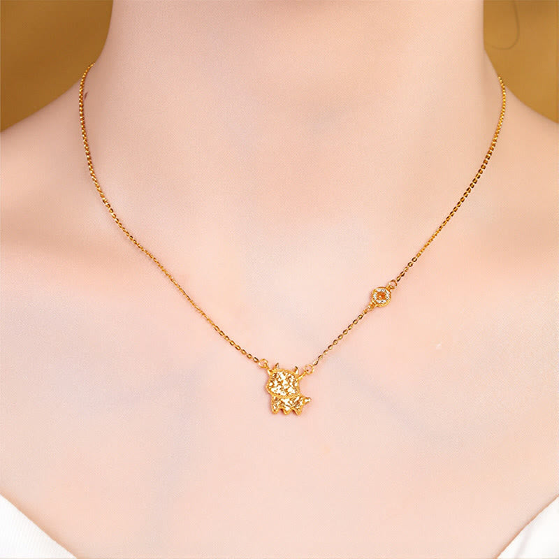 Year Of The Horse Chinese Zodiac 925 Sterling Silver Coin Design Blessing Chain Necklace Pendants