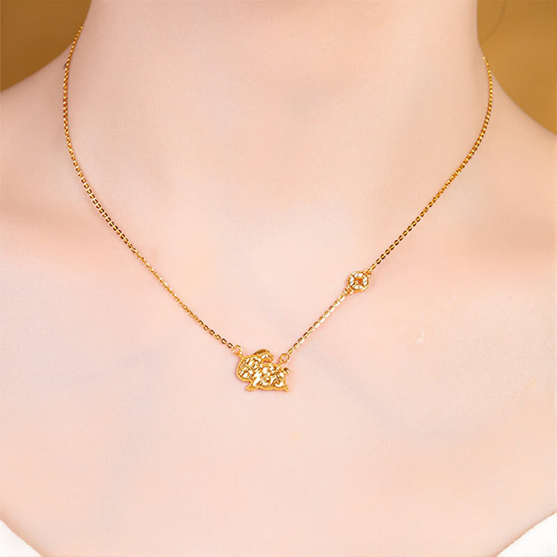 Year Of The Horse Chinese Zodiac 925 Sterling Silver Coin Design Blessing Chain Necklace Pendants