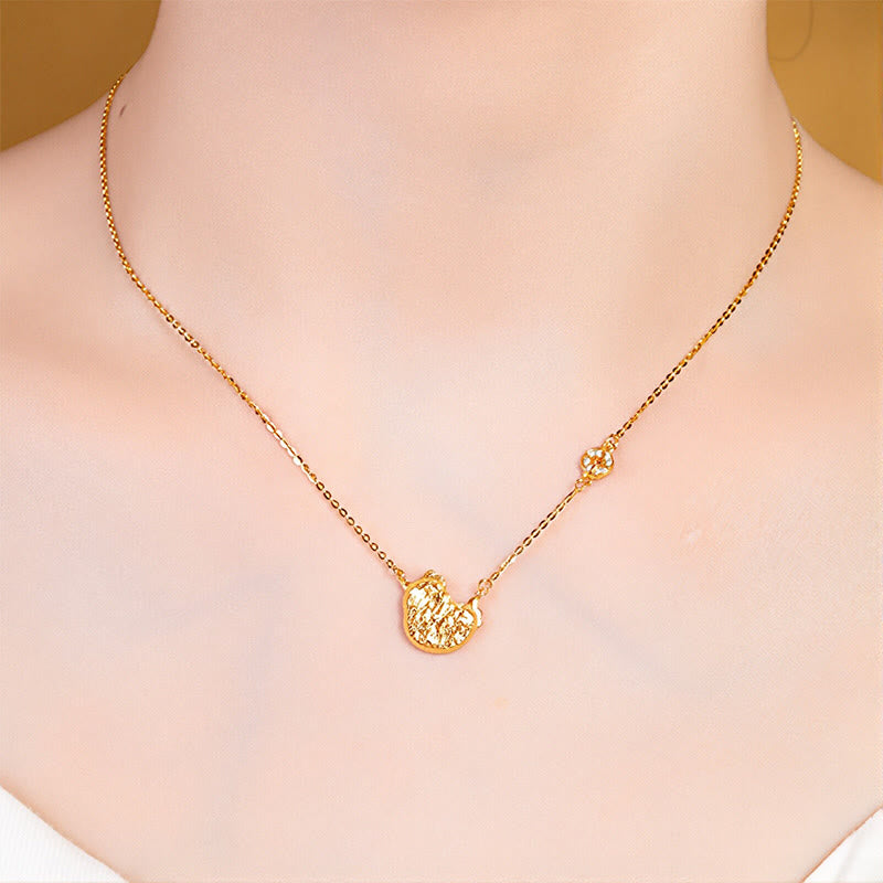 Year Of The Horse Chinese Zodiac 925 Sterling Silver Coin Design Blessing Chain Necklace Pendants