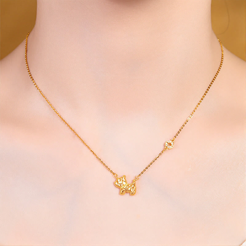 Year Of The Horse Chinese Zodiac 925 Sterling Silver Coin Design Blessing Chain Necklace Pendants