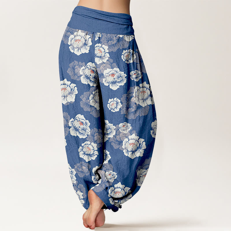 Pure Cotton Botanical Print Meditation Harem Pants