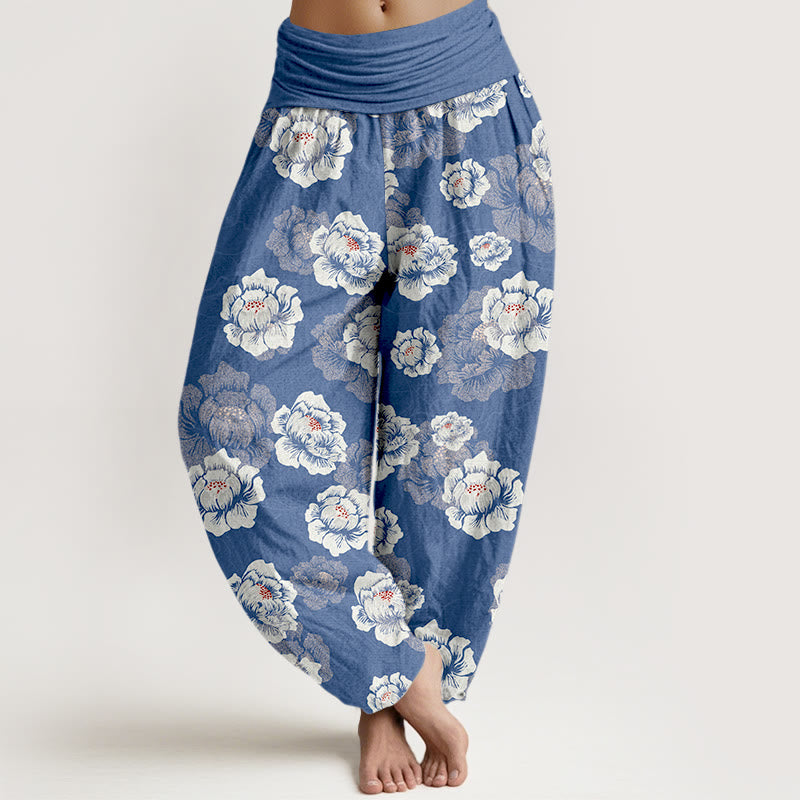 Pure Cotton Botanical Print Meditation Harem Pants