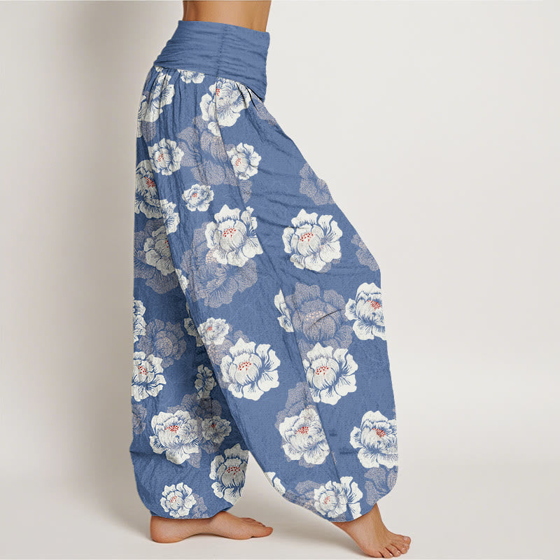 Pure Cotton Botanical Print Meditation Harem Pants