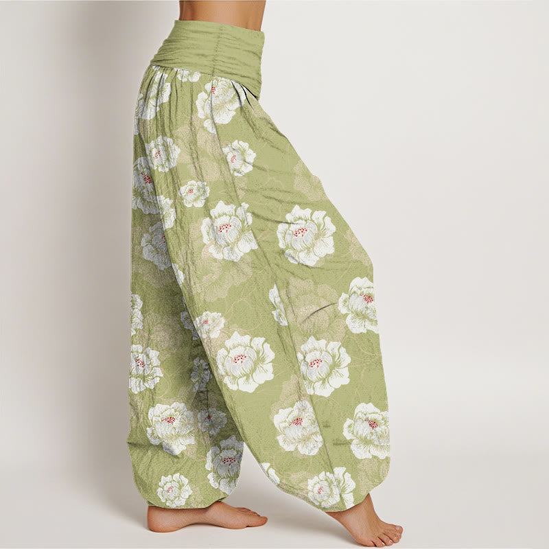Pure Cotton Botanical Print Meditation Harem Pants