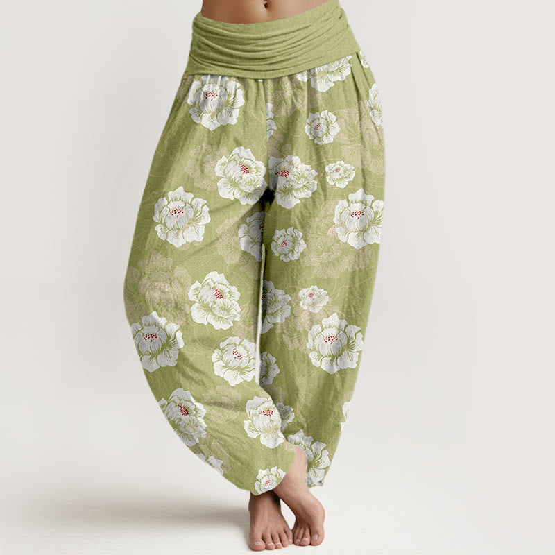 Pure Cotton Botanical Print Meditation Harem Pants