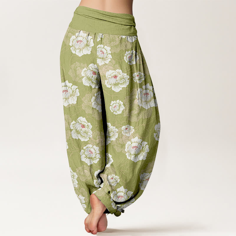 Pure Cotton Botanical Print Meditation Harem Pants