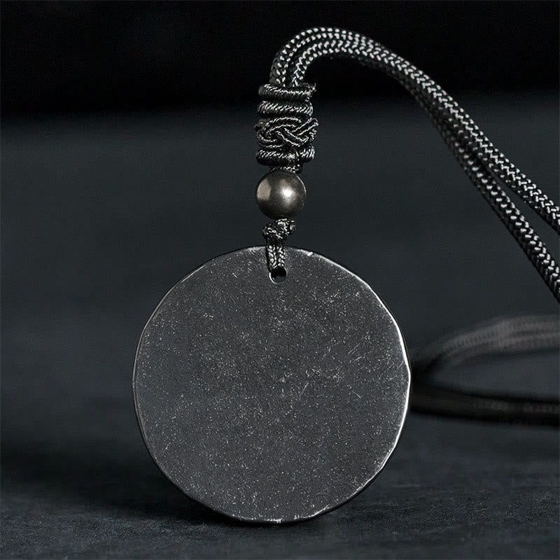 Circle Simple Design Authentic Shungite Stone Protection Necklace Pendant