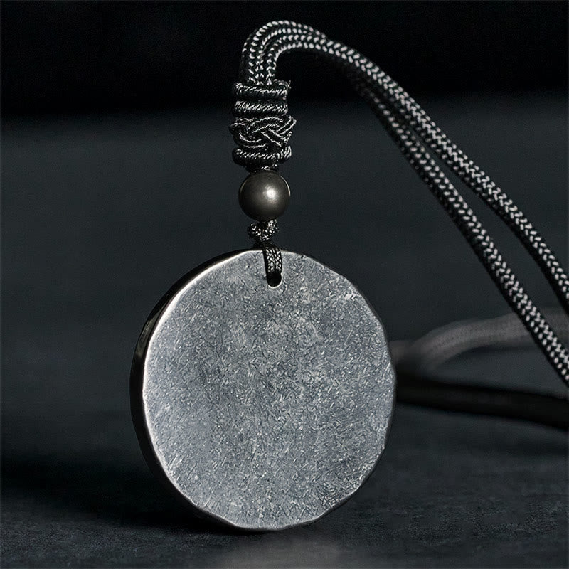 Circle Simple Design Authentic Shungite Stone Protection Necklace Pendant