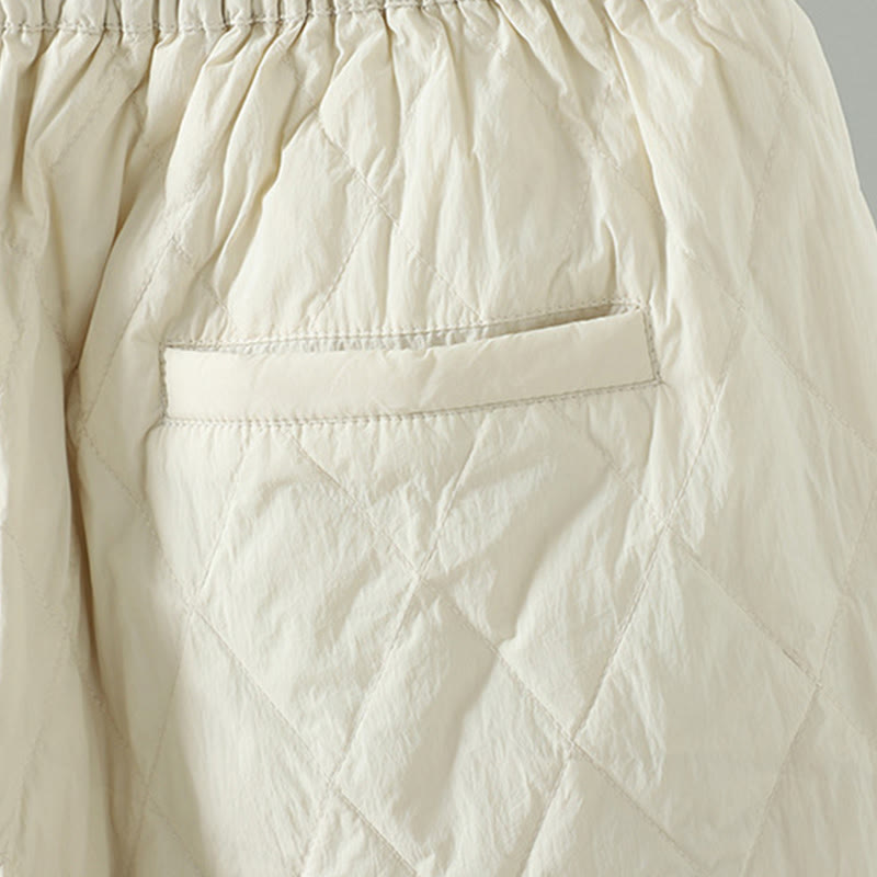 Structured Cotton Rhombus Print Harem Meditation Pants
