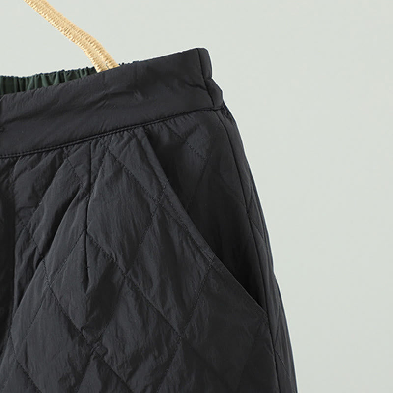Structured Cotton Rhombus Print Harem Meditation Pants