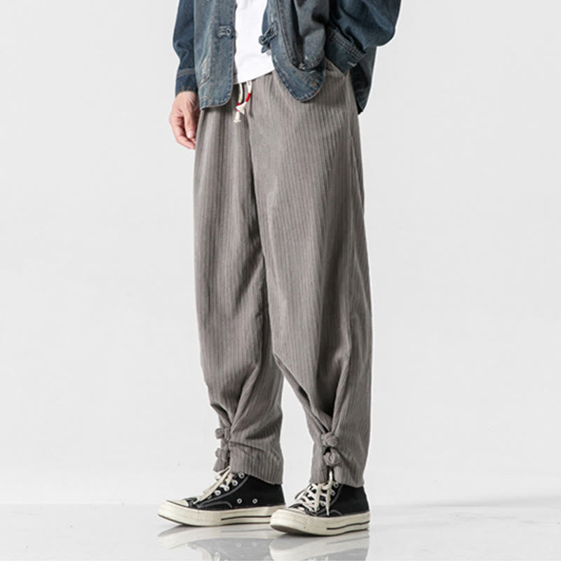 Men's Structured Cotton Straight-Leg Meditation Pants